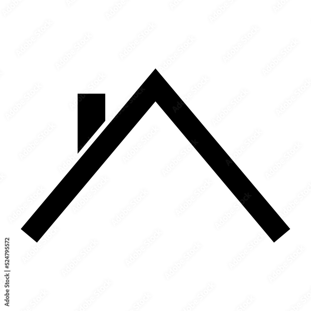Roofs house silhouette icon, city concept template panorama, landscape vector illustration Roofs house silhouette icon, city concept template panorama, landscape vector illustration
