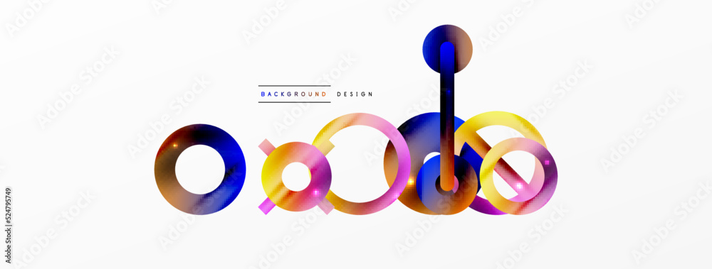 Circle composition abstract background. Trendy techno business template for wallpaper, banner, background or landing