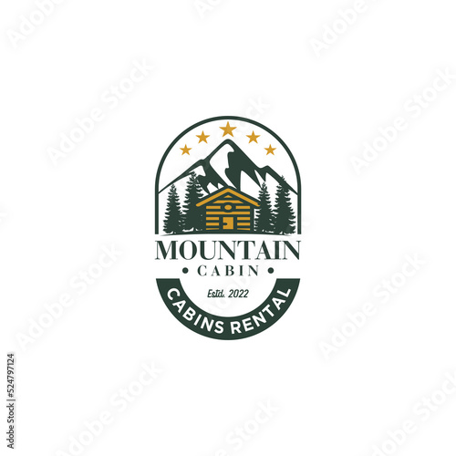 Mountain Cabin Rental Logo Design