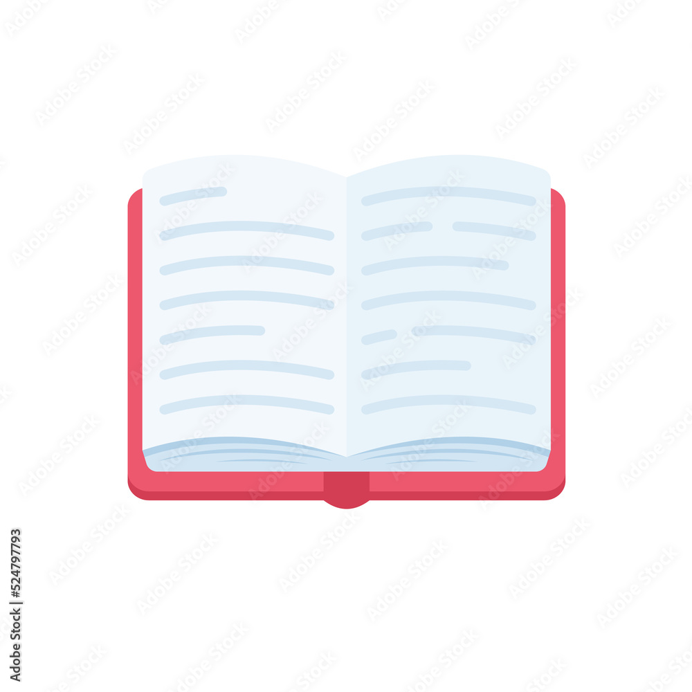 Open book vector. education concept online learning