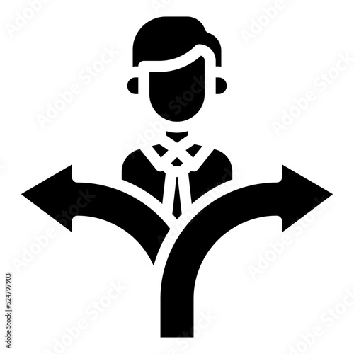 DECISION glyph icon