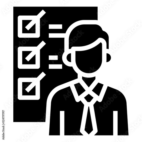 EVALUATION glyph icon