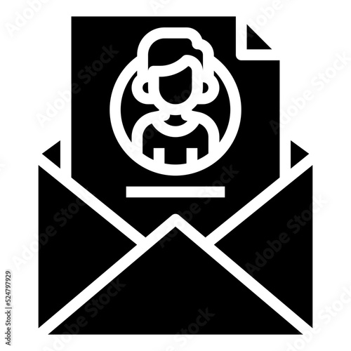 OFFER LETTER glyph icon