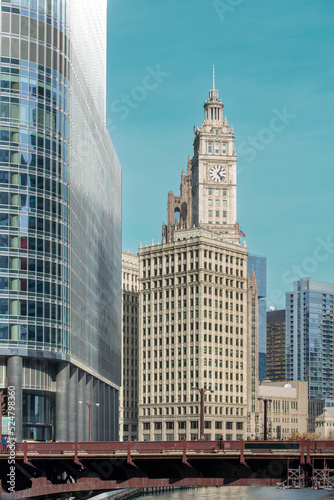 Beautiful architecture skyscrapers of Chicago
