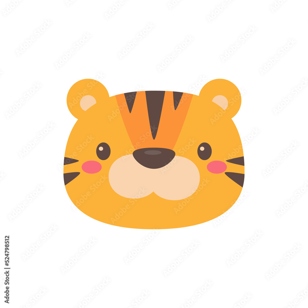Wild animal cartoons. cute tiger Elements for decorating the year of the Tiger Wild animal cartoons. cute tiger Elements for decorating the year of the Tiger