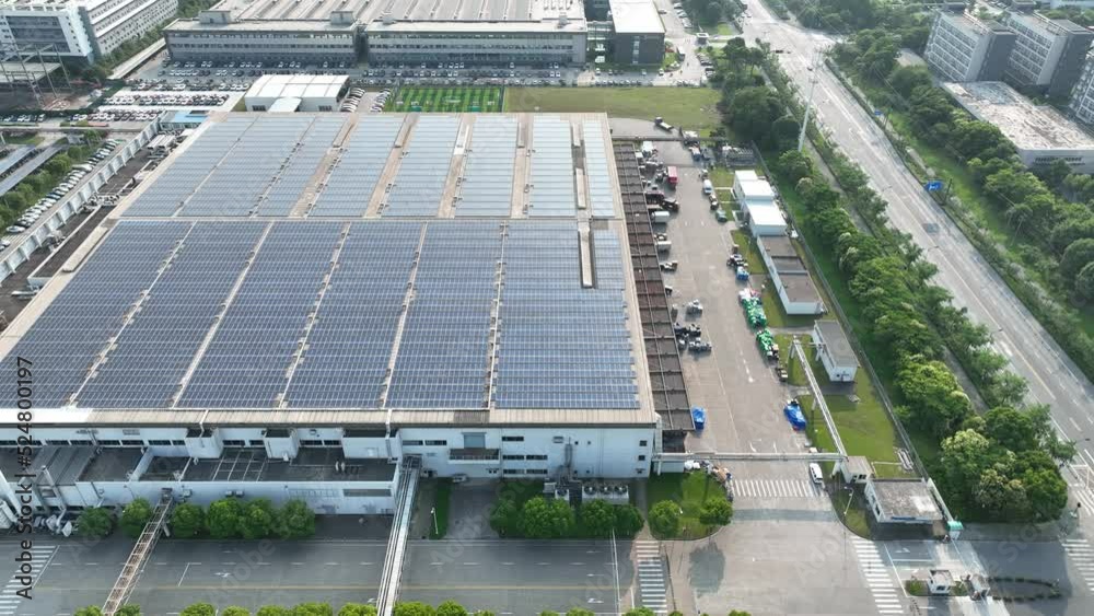 solar panels on factory rooftop solar panels on factory rooftop