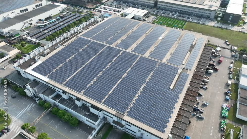 soalr panels on factory rooftop soalr panels on factory rooftop