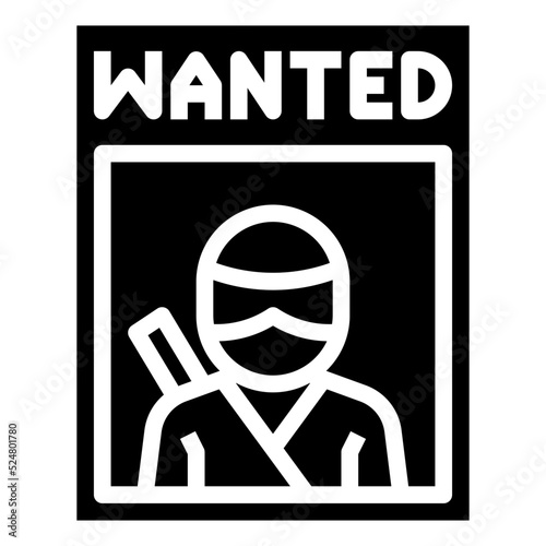 WANTED glyph icon
