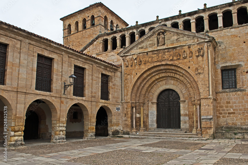 The collegiate church of Santa or Saint Juliana, in the medieval town of Santillana del Mar, Cantabria, Spain