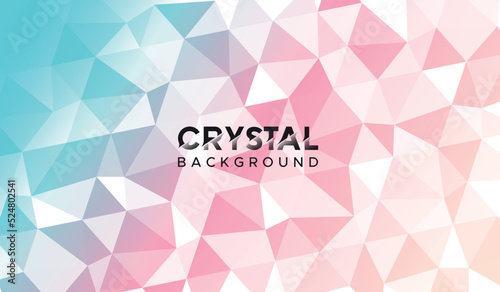 vector background with triangles crystals