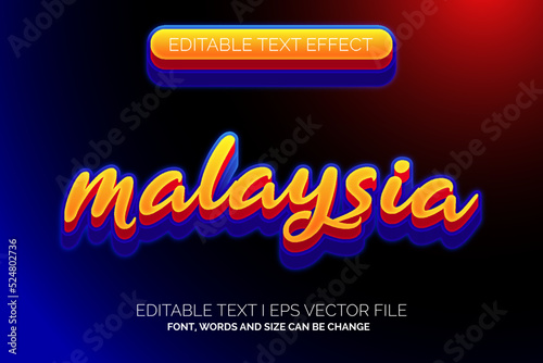 simple malaysia days text effect style 
