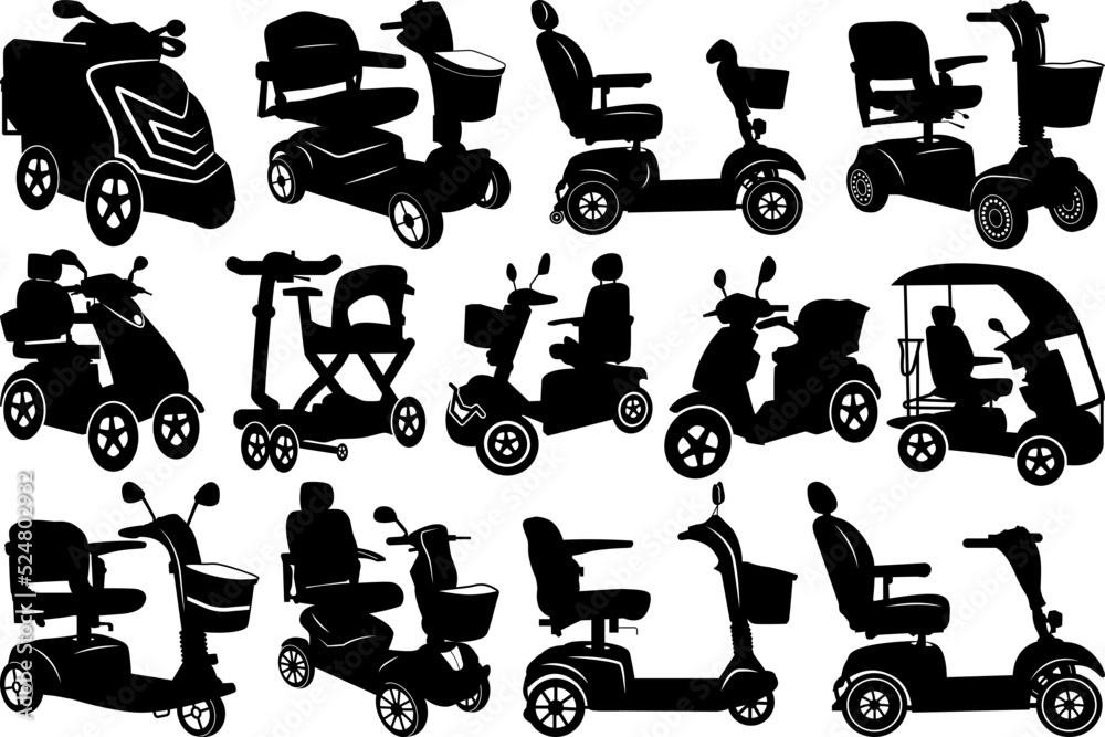 Mobility Scooter SVG, Scooter Silhouette, Mobility Scooter Svg, Gas