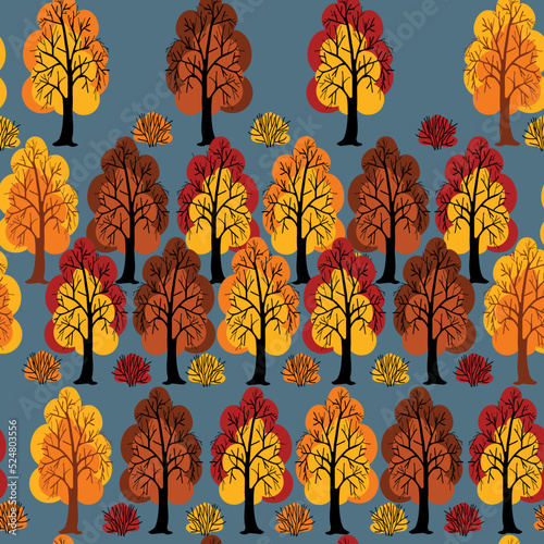 autumn trees pattern