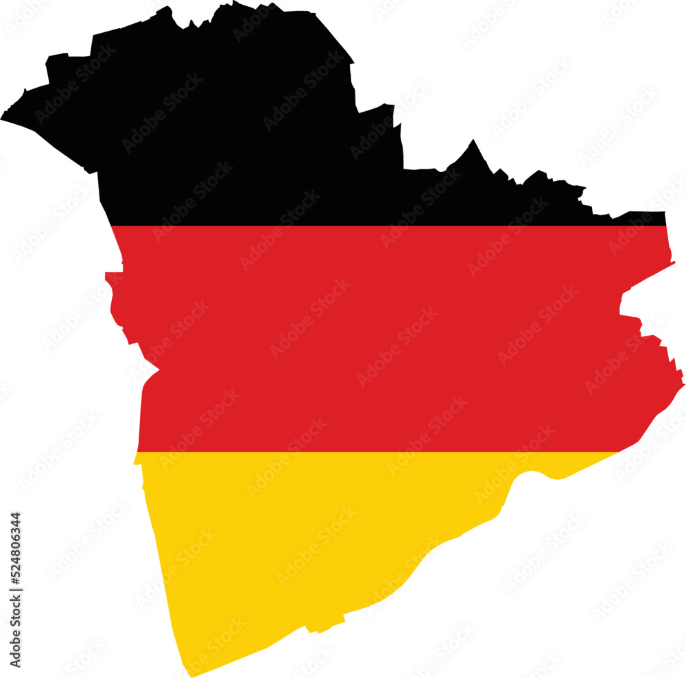 Simple flat blank vector flag map of the German regional capital city of RECKLINGHAUSEN within the flag of GERMANY Simple flat blank vector flag map of the German regional capital city of RECKLINGHAUSEN within the flag of GERMANY