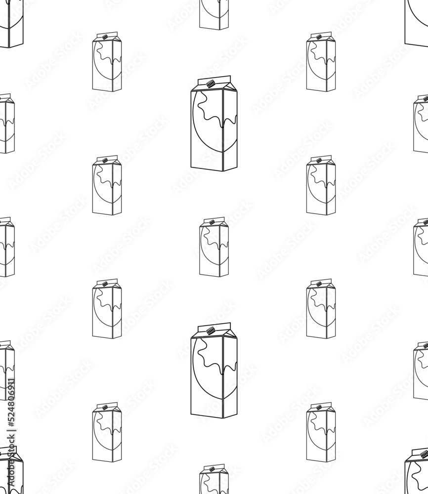 Milk Carton Icon Seamless Pattern, Milk Pack, Box Packaged Milk Milk Carton Icon Seamless Pattern, Milk Pack, Box Packaged Milk