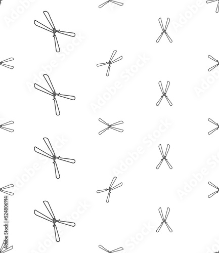 Garden Shears Icon Seamless Pattern Y_2107001