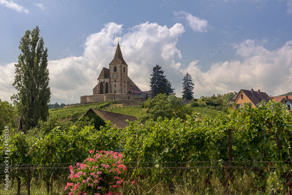 Saint-Jacques-le-Majeur church in Hunawihr, Alsace, France Saint-Jacques-le-Majeur church in Hunawihr, Alsace, France