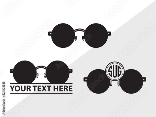 Papier peint Sunglass Monogram SVG, Sunglass Svg, Aviators Sunglasses Svg, Spectacles Svg, Ey