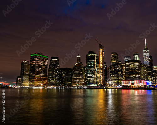 new york skyline at night © cdesangles
