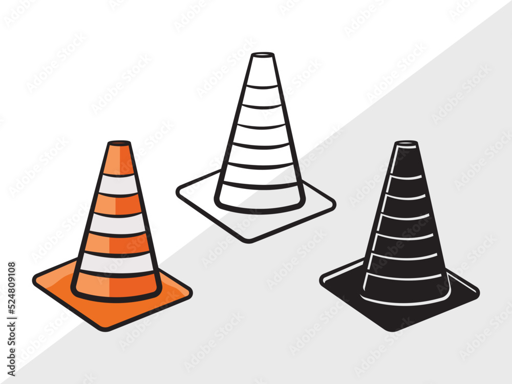 Traffic Cones Clipart SVG, Cones Svg, Hazard Cone Svg, Construction