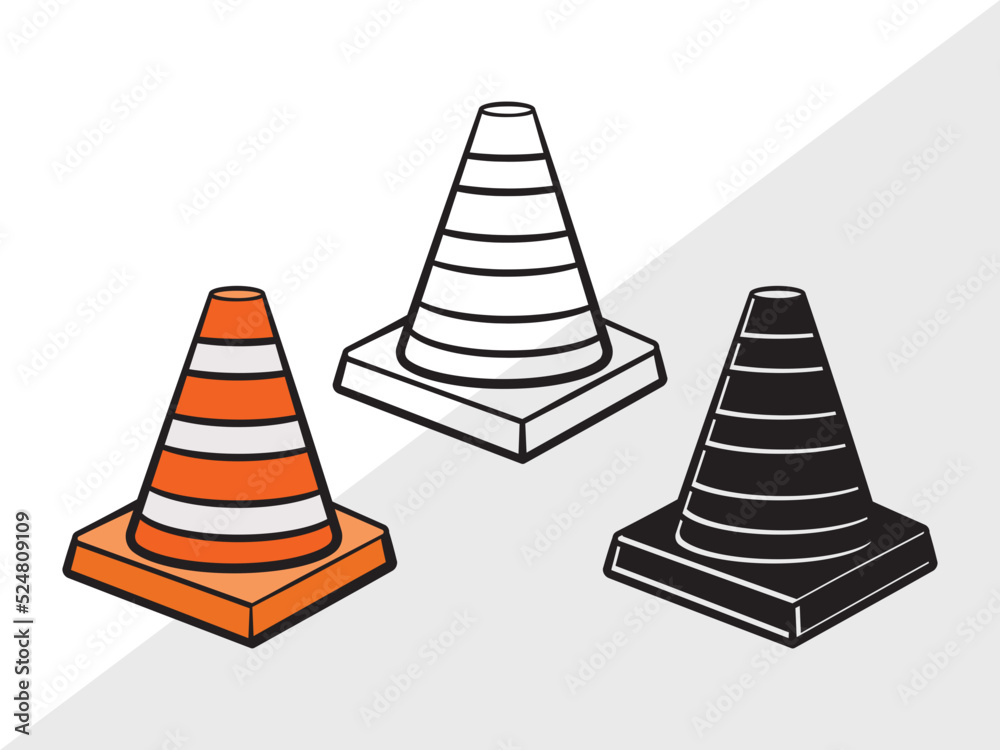 Traffic Cones Clipart SVG, Cones Svg, Hazard Cone Svg, Construction