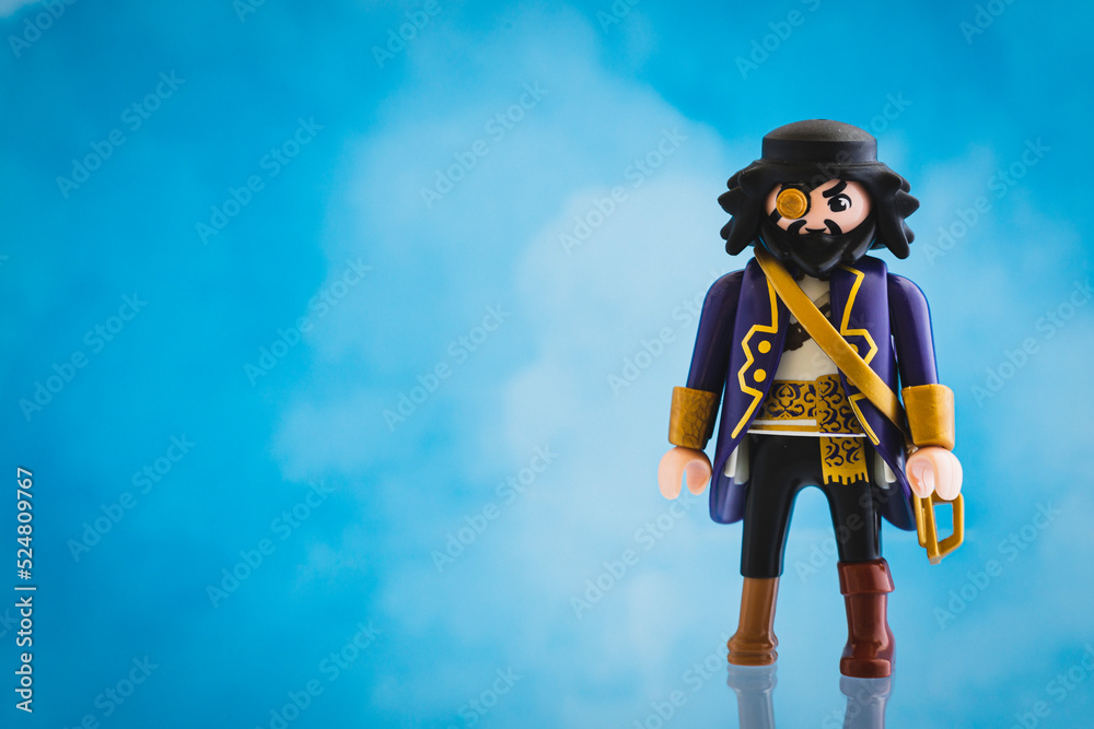Dortmund - Deutschland 21. August 2022 Playmobil Figur Pirat mit Holzbein  Stock Photo | Adobe Stock