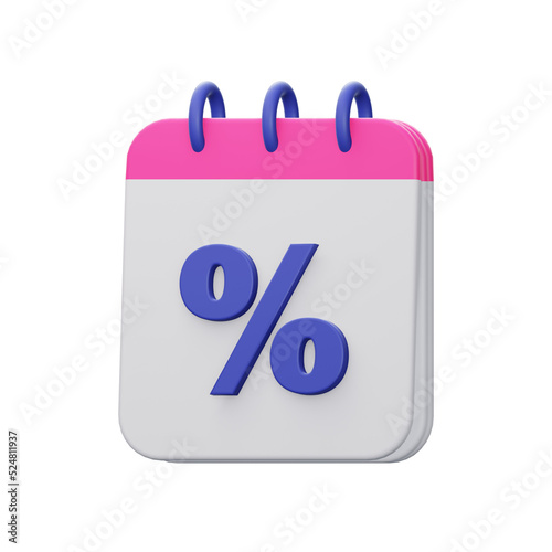 offer day discount 3d icon illustration