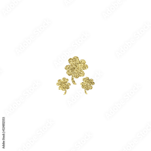 Gold Glitter Clover