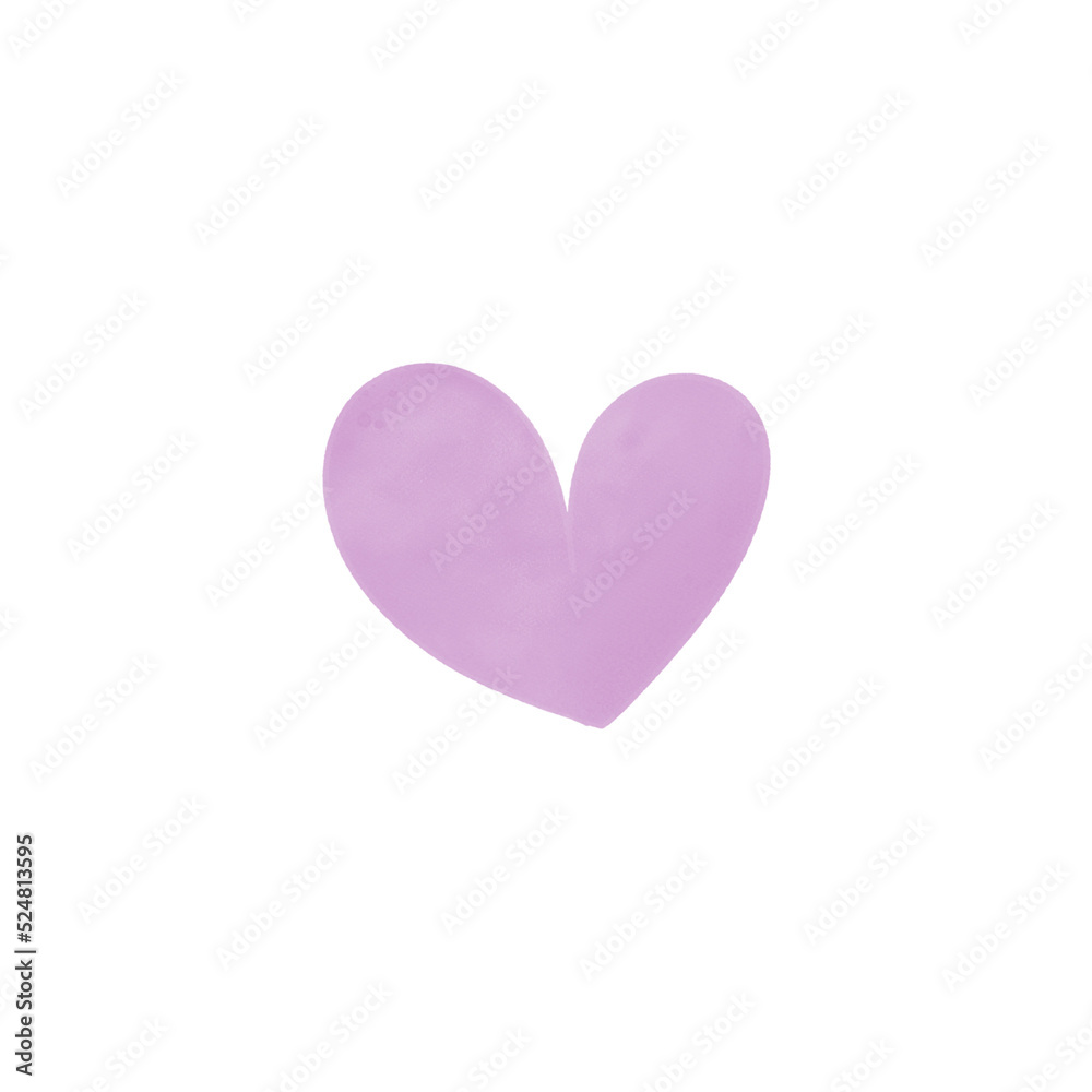 Purple Heart Watercolor