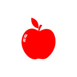 Apple fruit icon isolated on white background