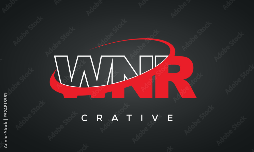 WNR letters typography monogram logo , creative modern logo icon with 360 symbol WNR letters typography monogram logo , creative modern logo icon with 360 symbol
