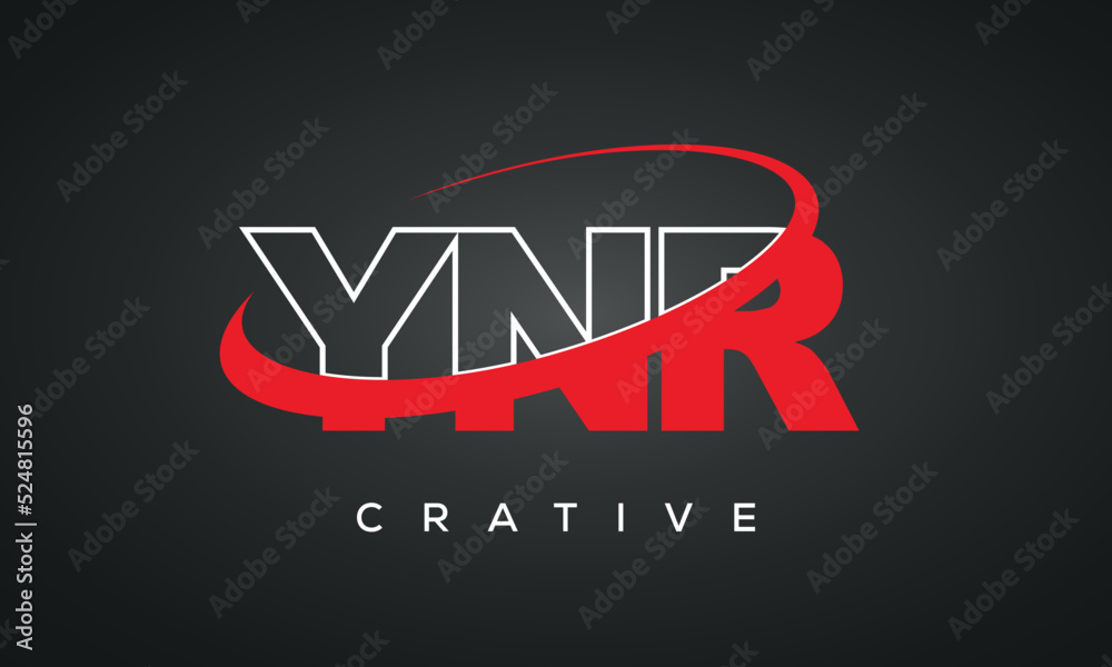 YNR letters typography monogram logo , creative modern logo icon with 360 symbol