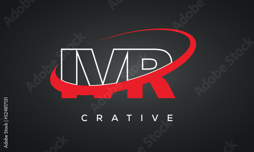 IVR letters typography monogram logo , creative modern logo icon with 360 symbol 