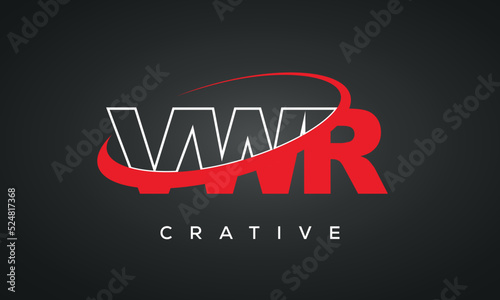 VWR letters creative modern logo icon with 360 symbol  photo