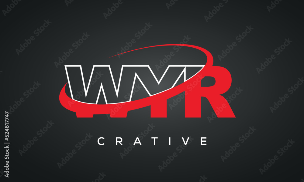 WYR letters creative modern logo icon with 360 symbol WYR letters creative modern logo icon with 360 symbol
