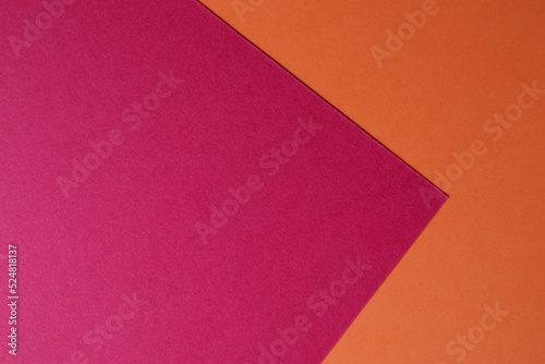 Paper background of orange and purple red tone. Craft paper texture background