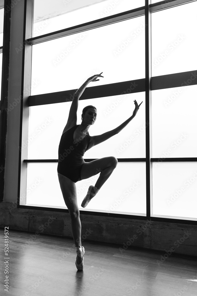 Young ballerina posing on points Young ballerina posing on points