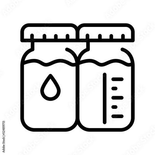 Donor breast milk olor line icon. Pictogram for web page