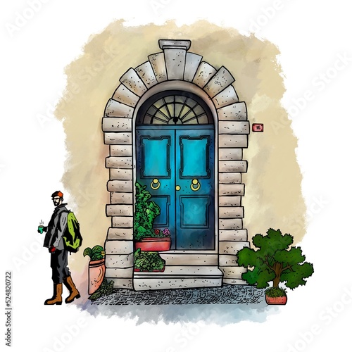 Old Door Illustration (by ubdesigns) photo