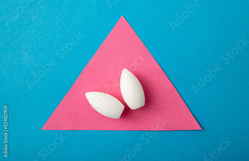 Medicinal bullet shape tablets for vaginal use. Moisturizing treatment. photo