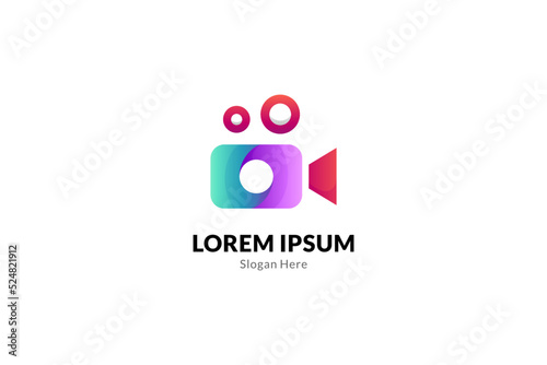 film or video camera simple design logo