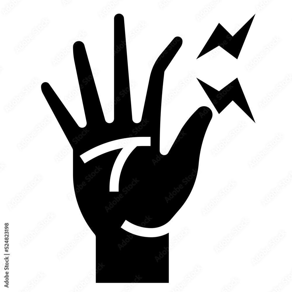 Obraz premium BROKEN FINGER glyph icon