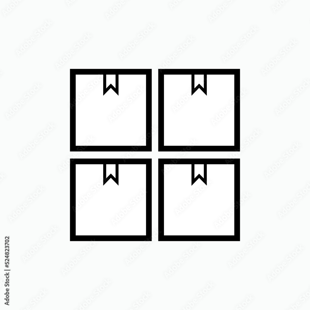 Package Stack Icons. Shipping and Storage Preparation Symbol - Vector. Package Stack Icons. Shipping and Storage Preparation Symbol - Vector.