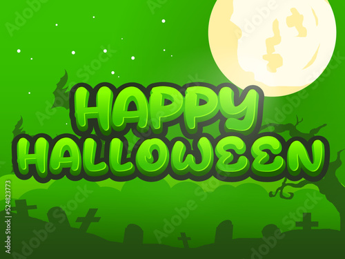 Halloween background green for banner background and etc