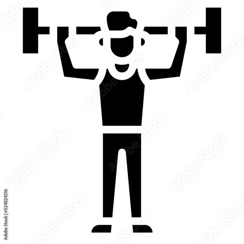 WEIGHT LIFTING glyph icon
