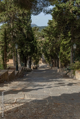 Calvary stairs leading to the Sanctuary of Sant Salvador