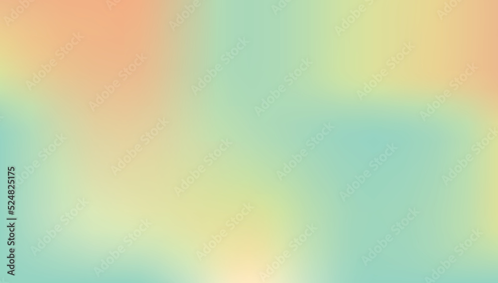 Color gradation vector background, horizontal layout. Soft pastel effect backdrop design, dramatic saturation trendy futuristic style. Color blending blue and cream gradient mesh. Modern abstract art.