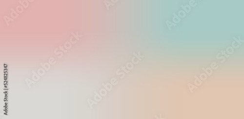 Color gradation vector background, horizontal layout. Abstract soft pastel effect backdrop design, dramatic saturation trendy futuristic style. Color blending blue, pink, cream, white gradient mesh.