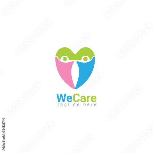Creative Care Concept Logo Design Template