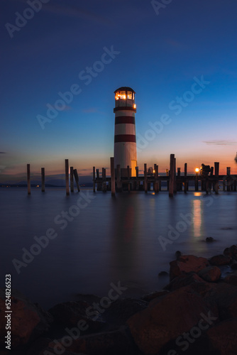 Obraz na płótnie Leuchtturm am Abend w salonie